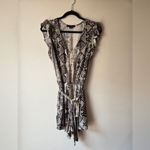 Sanctuary Snake Print Romper Size Medium